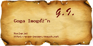 Goga Imogén névjegykártya